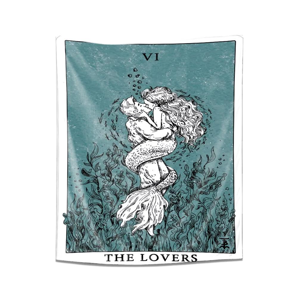 

Romantic Ocean Style Tapestry Couple Decoration Hanging Cloth Wall Decor for Home 74x94cm(29x37in)