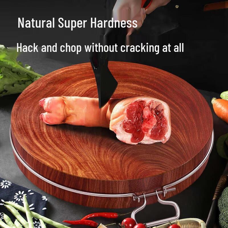 Okrągła deska do krojenia z litego drewna Żelazne drewno Kamelia