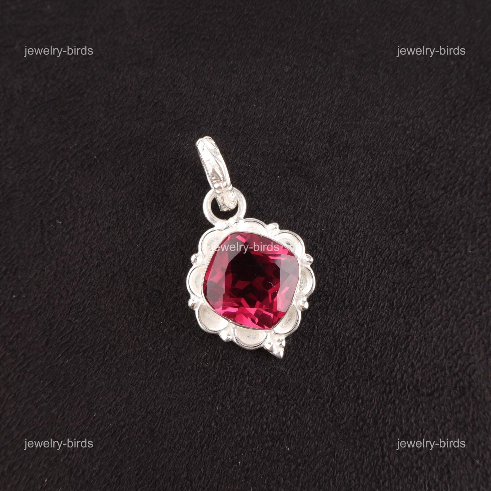 

Камень Розовый Турмалин Сердечной Чакры Серебро 925 пробы Ювелирное Изделие Кулон на Юбилей PP-2-12