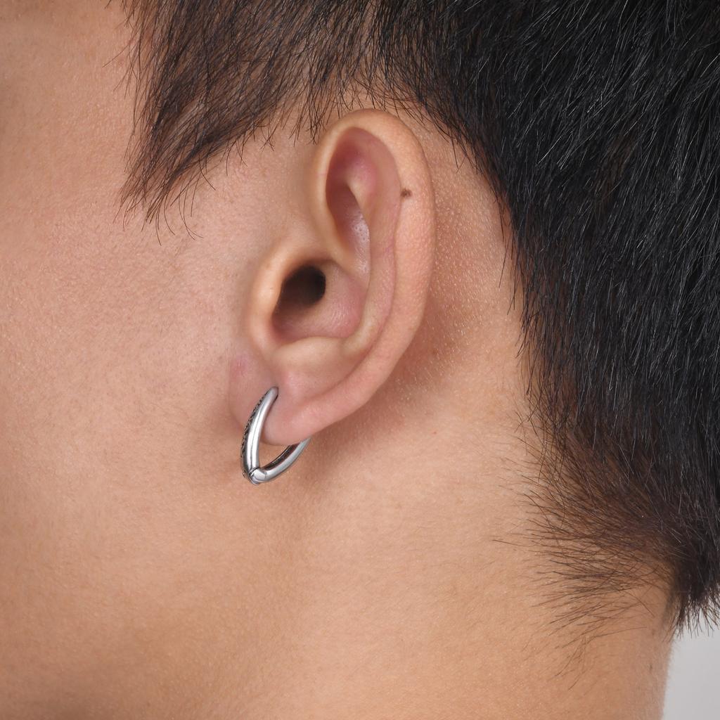 Vnox Retro Triangle Hoop Earrings for Men Dad Husband Boyfriend, Stainless Steel New Gothic Geometric Ear Gifts Jewelry