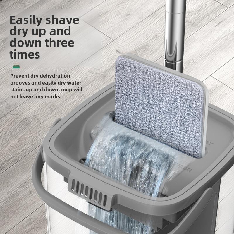Hands-Free Dual-Use Mop with Bucket – Effortless Cleaning for Dry & Wet Surfaces