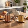 Double Layer Tea Cup Rustless Steel Beverage Vessel Easy To Wash Drinking Tumbler  Tea Drinking