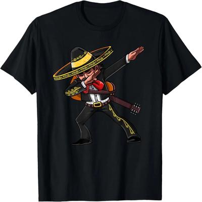 Dabbing Mexikanischer Mariachi Cinco De Mayo Kostüm T-Shirt