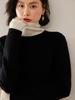 Korean Style High Neck Cashmere Sweater: Loose Fit, Fashionable Knit Pullover for Autumn/Winter, Women's Fake Two-Piece Design