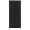 Highboard 2 pcs Black Oak look Wood based Material