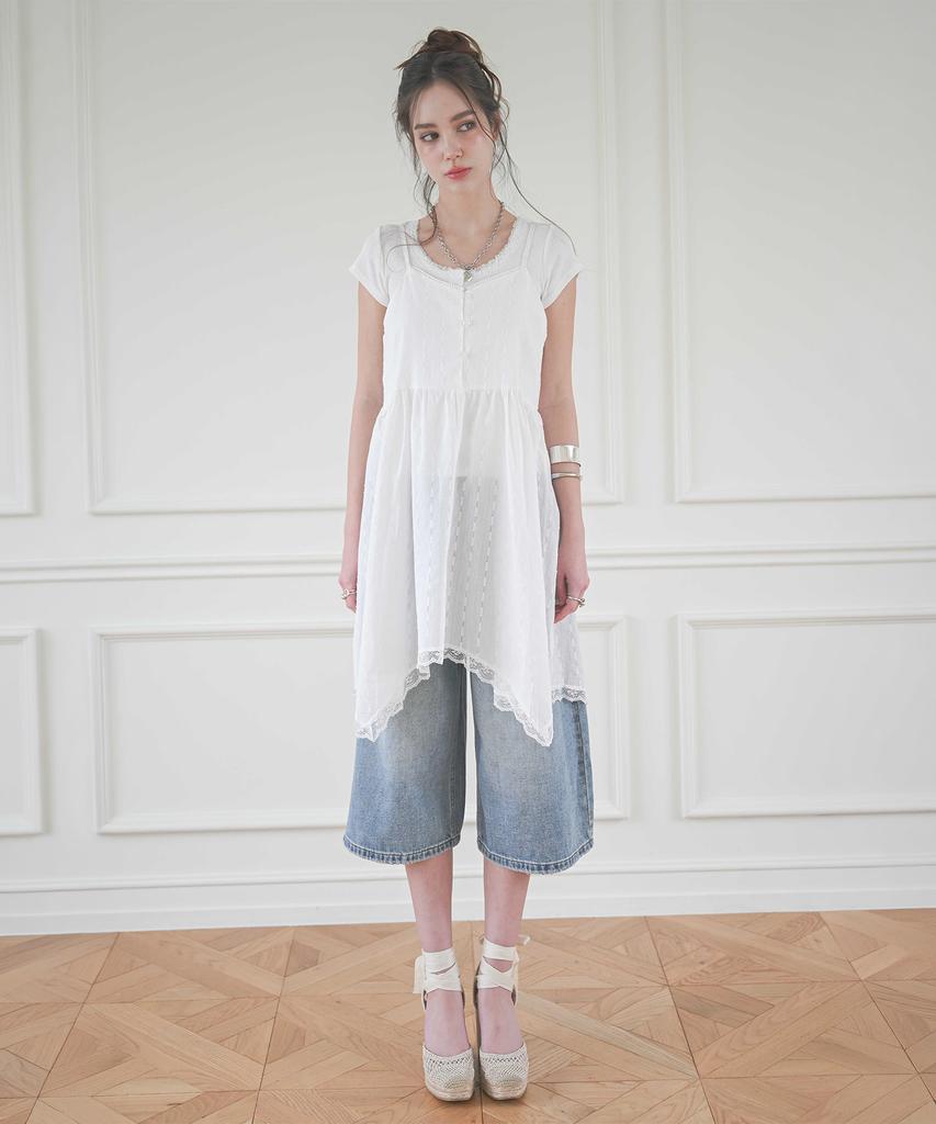 Cool Kitten Airy Asymmetrical Hem Slip Dress 2 Colors