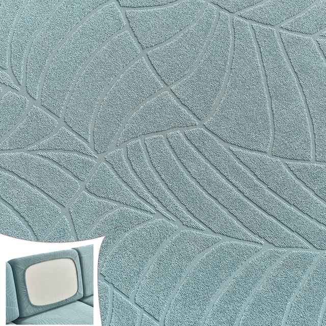 Non -Waterproof Woven Jacquard Seat Cushion Cover Elastic Sofa Furniture Cover Living Room Pets Children Removable Slipcover Furniture Protector
