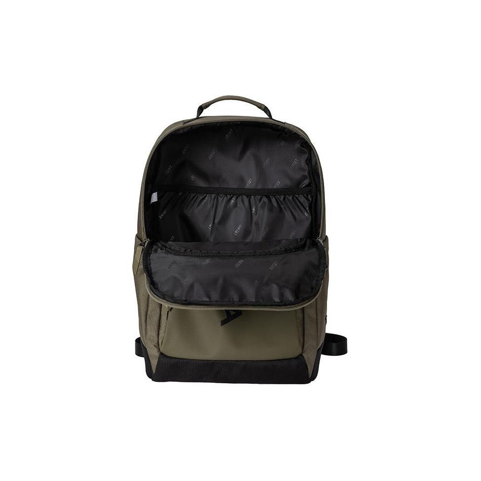 Anta Training Series CHN Zipper Closure Front Brand Print Fabric Backpack Unisex Backpack Vintage-Green 192417153-2