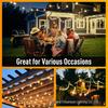 Waterproof Outdoor Solar LED G40 Bulb String Lights for Courtyard & Camping