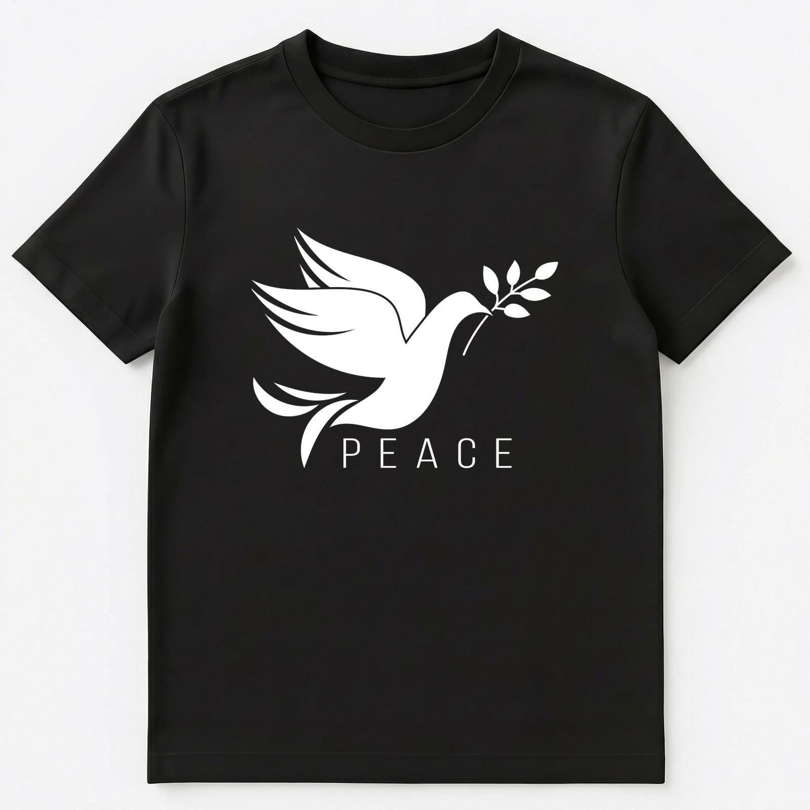 Dove Of Peace Symbol With Olive Tree Branch Unisex T-Shirt S