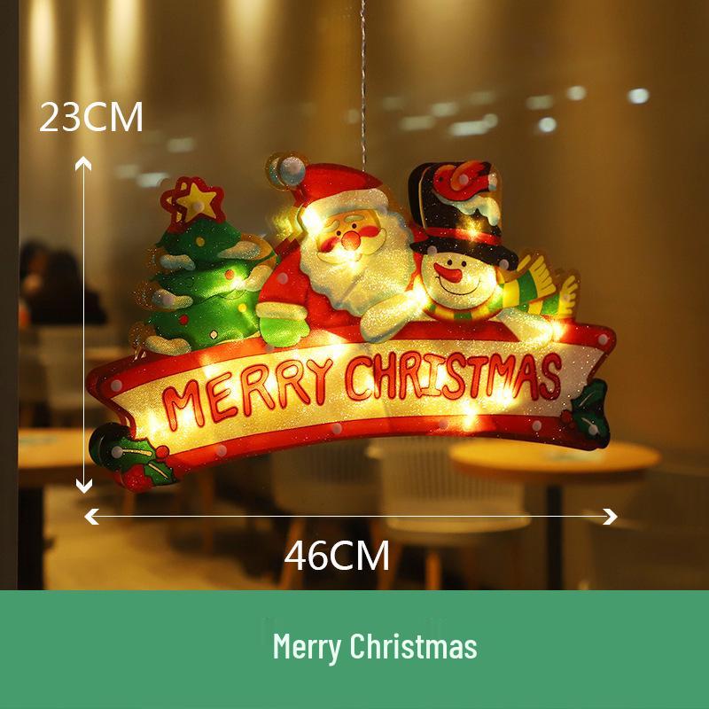 LED Christmas Suction Cup Window Lights: Indoor Decorative Hanging Festival Lights