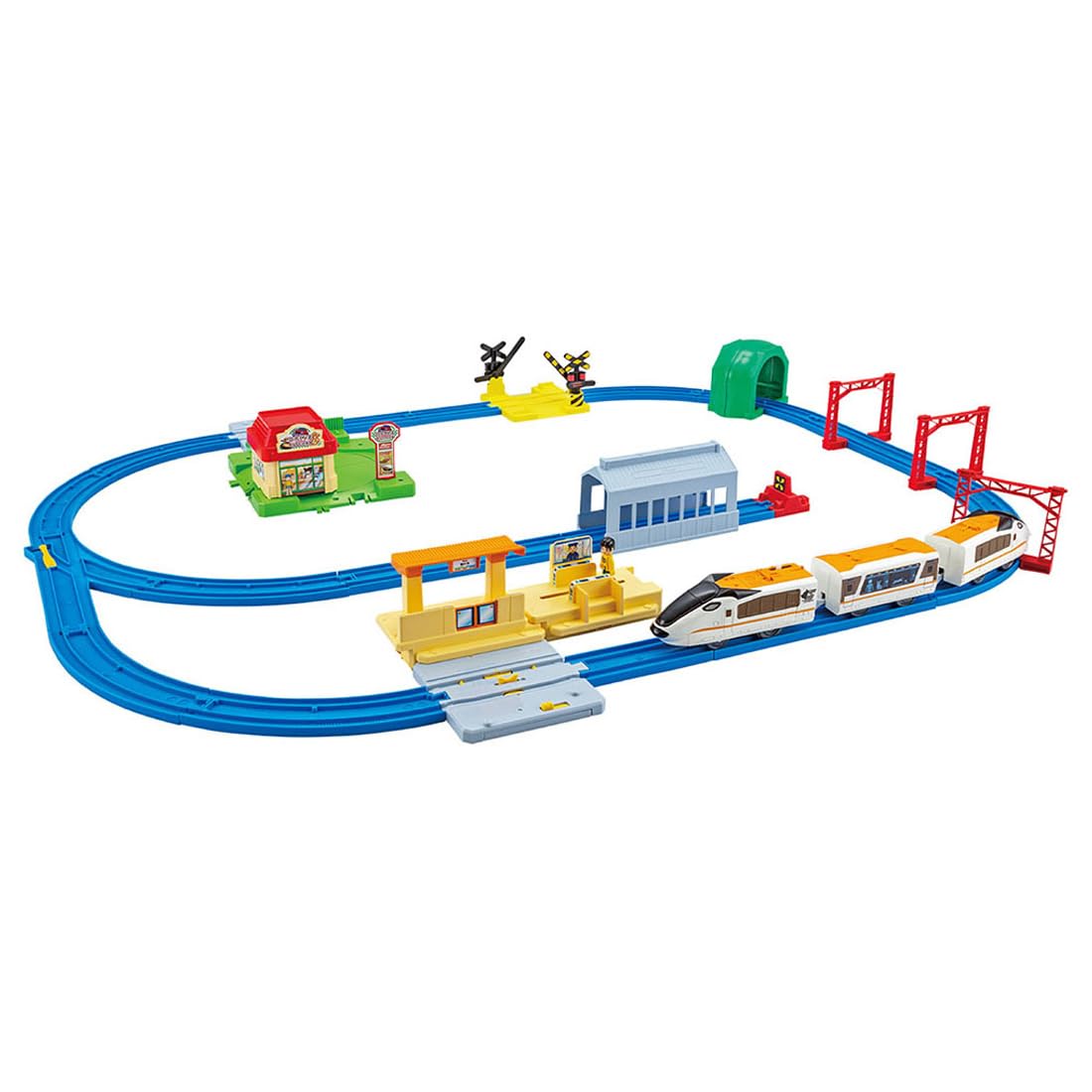 

TAKARA TOMY Plarail Сценический игровой набор с городом действий Игрушка-поезд для детей от 3 лет и старше в изобилии! Томика!