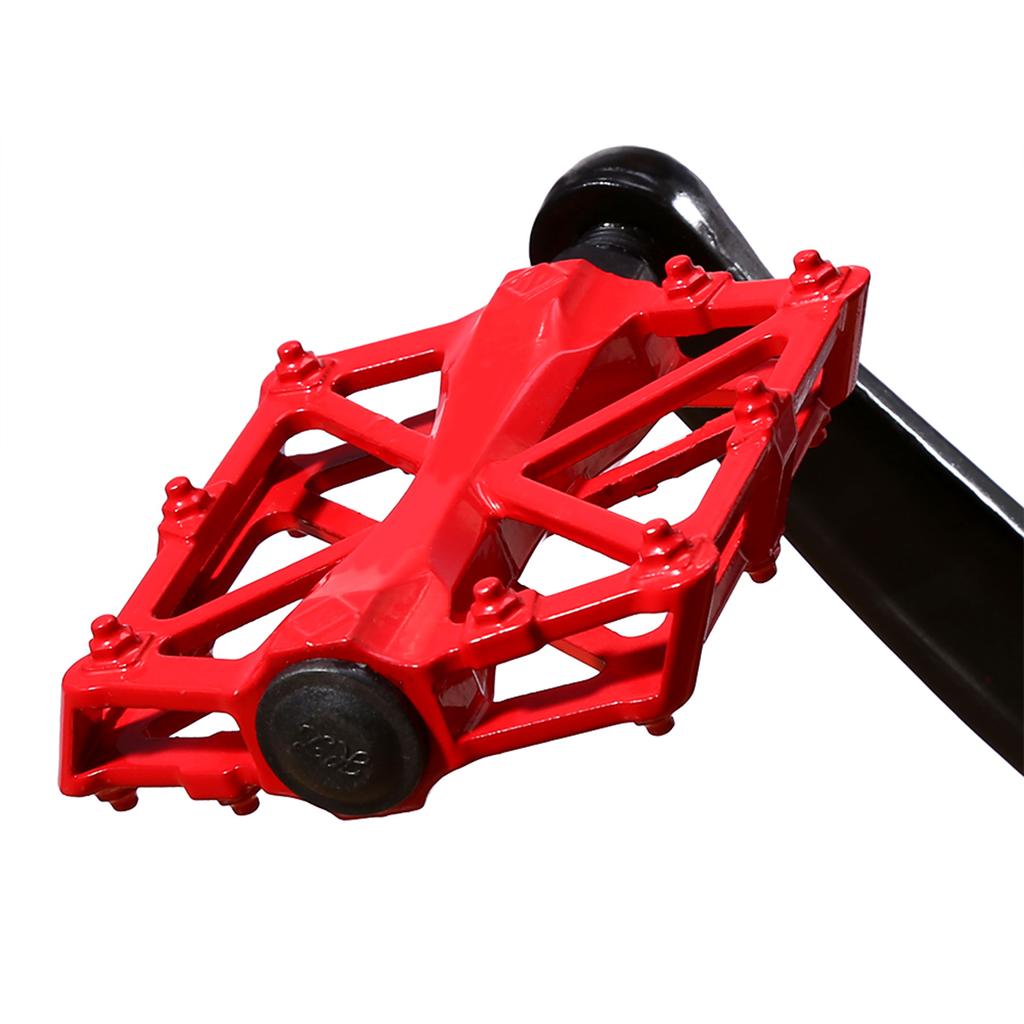 1 Pair Aluminium Alloy Mountain Bike Cycling Sealed Bearing Pedals(red)