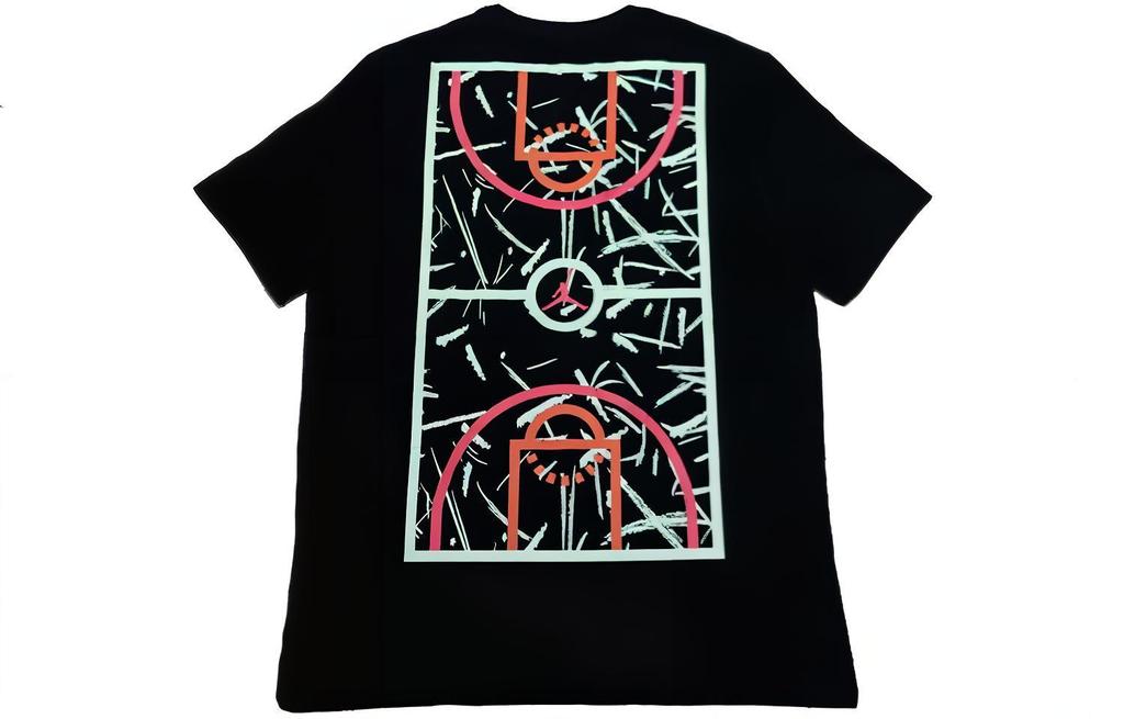 Jordan T Shirts Men's Black Crew Neck Moderate Straight Fit CW7087-010