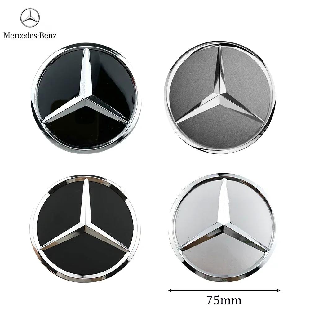 4pcs 75mm Car Wheel Center Hub Caps Cover Mercedes Benz B/C/E/S Class A Class C200L GLC GLK CLA W126 Auto Accessories