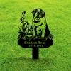 Individueller St. Bernhard Hund Gedenk-Gartenspieß, Personalisierter Metall-Grabstein, Haustierverlust-Geschenk für den Garten