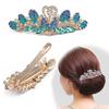 Beautiful Non-Slip Delicate Headdress Women Symmetrical Geometry Rhinestone Hair Barrette for Dating Clip