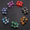 (Projector)49 PCS Double-Colors Polyhedral Dice For Dungeons And Dragons Table Games