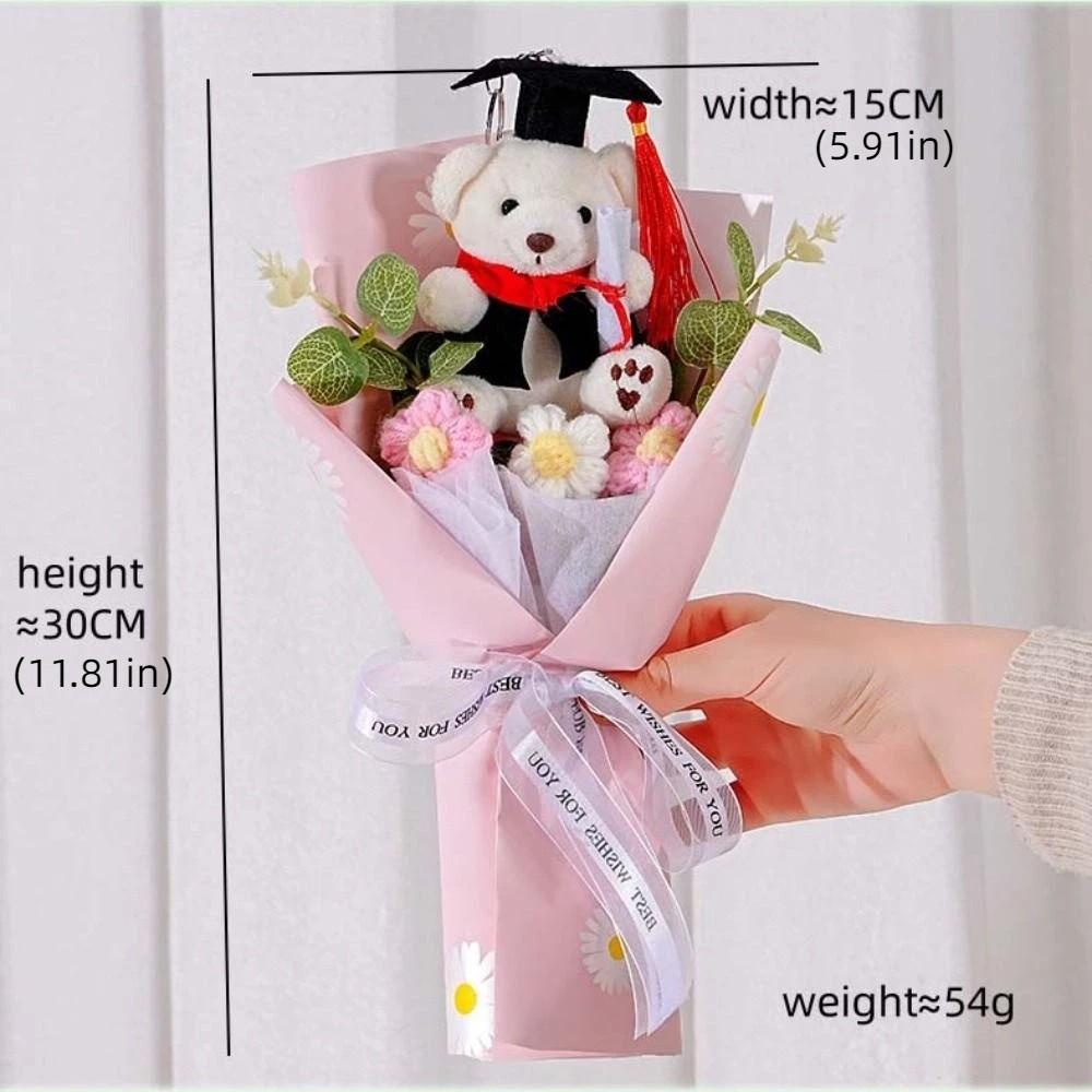 Stuffed Little Bear Doll Bouquet Cartoon Simulated Bear Doll Bouquet  Graduation Gifts