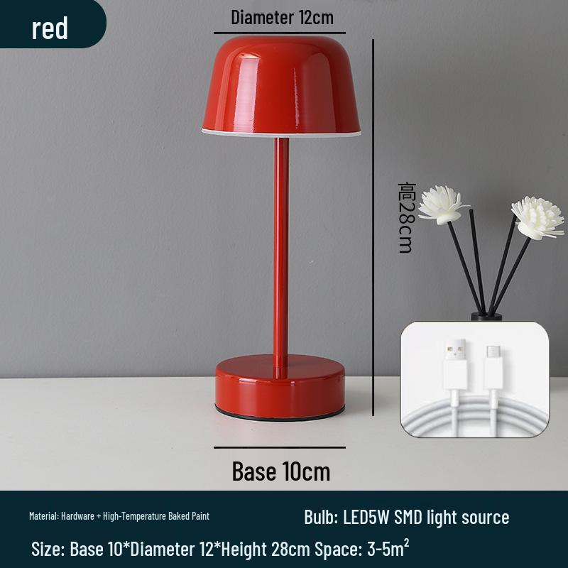 

Creative Alloy Dimmable Table Lamp for Luxury Interiors 1200mAh Battery - Red жовтий