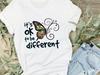 It's OK To Be Different, Butterfly In Autism Colors Unisex Tee, Autism Tshirt, Gift for Parent, Casual Wear, Fun Shirt, 6 Colors