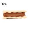 Unique Biscuit Design Pencil Pouch Cookie Shape Plush Stationery Bag, Soft Stuffed Trendy Aesthetic Desk Decor Case, Large Capacity Cosmetic