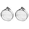 Wreath Storage Container Transparent Round Storage Bag Black Edge PVC Heavy Duty Storage Bag2PCS