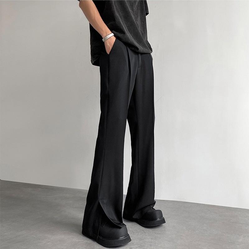 

Men Loose Casual Social Suit Pants Youth Straight Formal Trousers L чорний