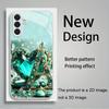 Letter A tempered glass phone case suitable for Samsung Galaxy S26 S25 S24 S23 S22 S20 FE/Ultra/Plus anti drop back cover