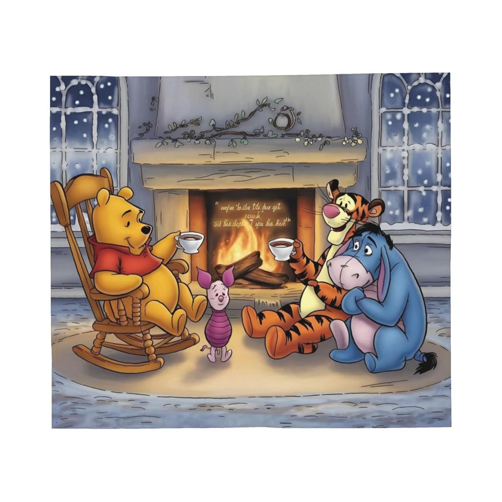 Pooh and Friends Knitted Blanket Winnie The Pooh Flannel Throw Blanket Bed Sofa Personalised Soft Warm Bedspread