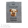 Border Terrier - Hundepasshülle, Dokumentenhülle, Geschenk für Reisende von der Marke Art-Dog