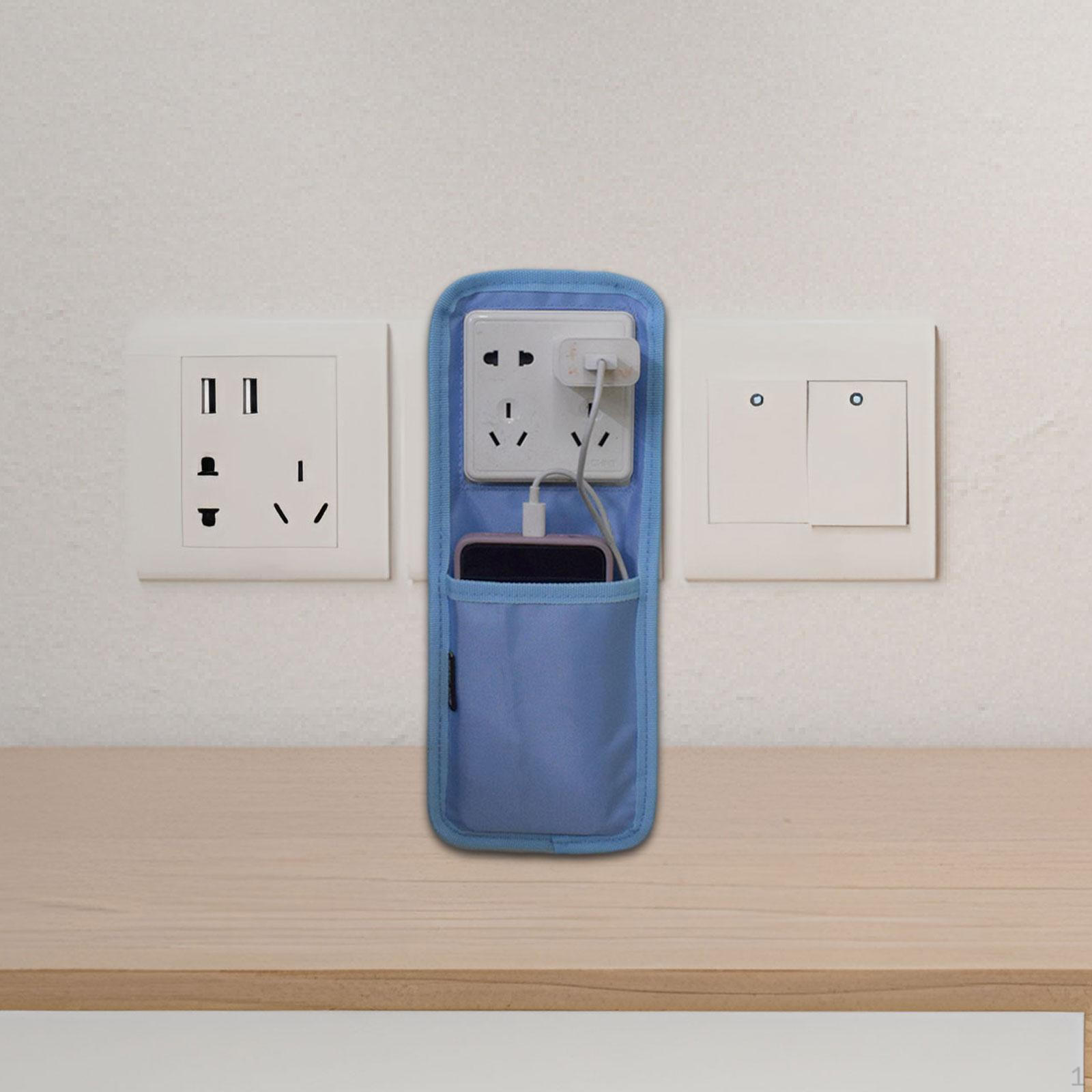 

Wall Switch Phone Charging Bag Accessories Easy to Install Hanging Storage Pouch синій