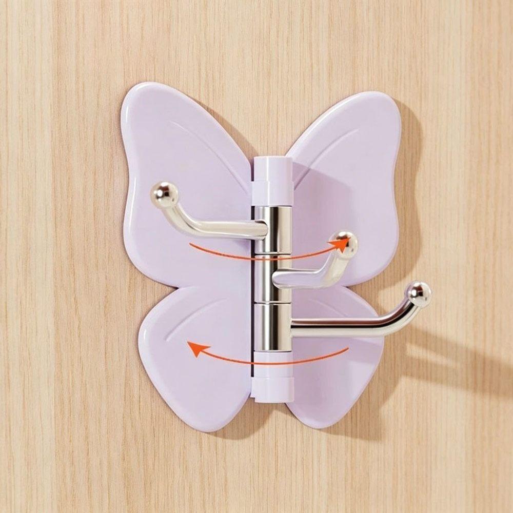 1/4PCS Self Adhesive Rotating Wall Hook Waterproof Adhesive Wall Hook  Kitchen Bathroom Storage