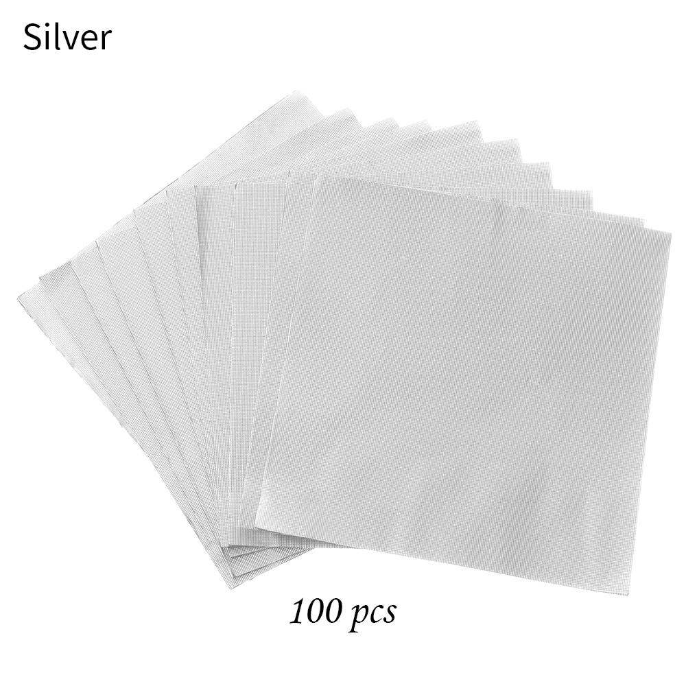 100pcs 10x10cm Aluminum Foil Candy Chocolate Biscuits Tin Wrapping Paper DIY Metal Embossing Gift Craft Paper Packaging Paper