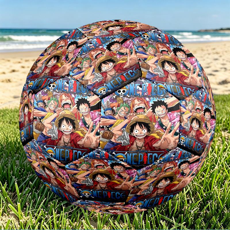 One Piece Print Size 5 Soccer Ball, PU Wear Resistant Football for Match Training and Daily Practice, Birthday Gift for Soccer Fans