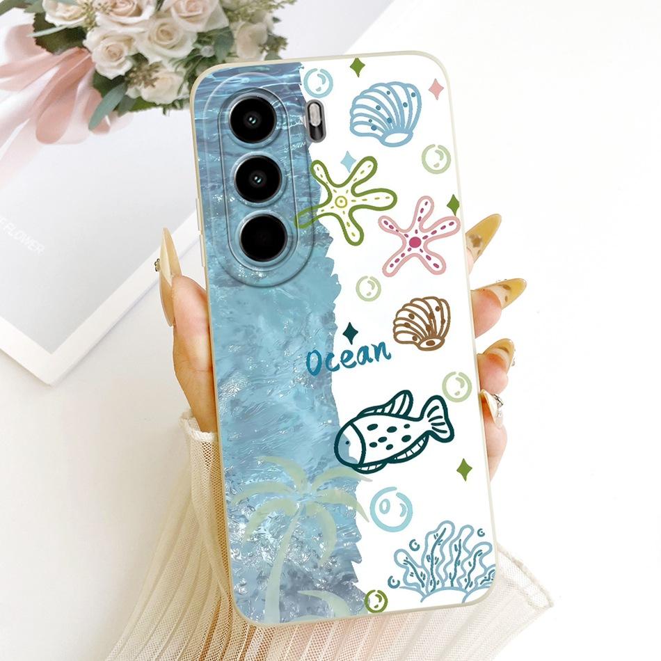 For Itel Power 70 / Itel P70 Cute Cat Flower Cartoon Phone Case For Itel P70 Power70 P673L Shockproof Soft Silicone Bumpers