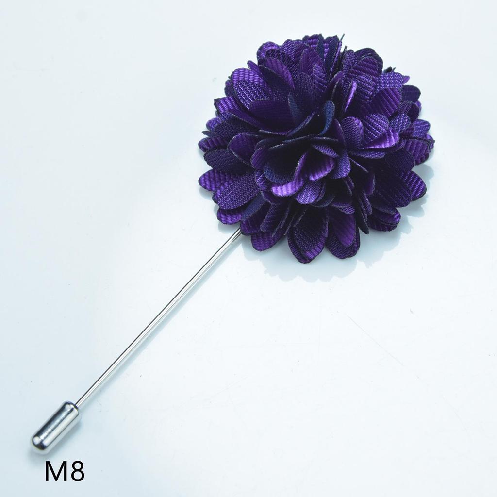 Handmade Floral Blue Corsage Brooch for Men & Women