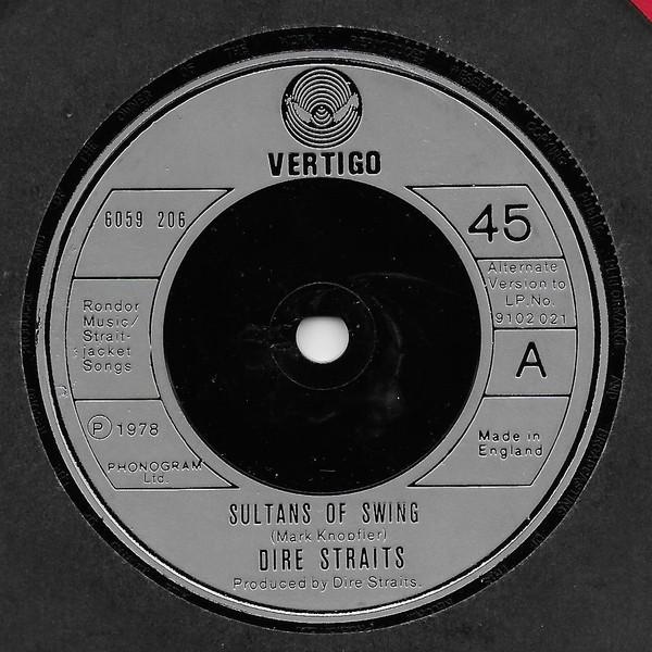 

7inch Record DIRE STRAITS - Sultans Of Swing 6059206 Vertigo 1978 UK Rock Used