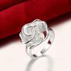 Anello Donna in Argento Sterling 925 Taglie 7-10# Fiore Raffinato Moda Regalo di Matrimonio Fascino Festa Gioielli Accessori Ingrosso