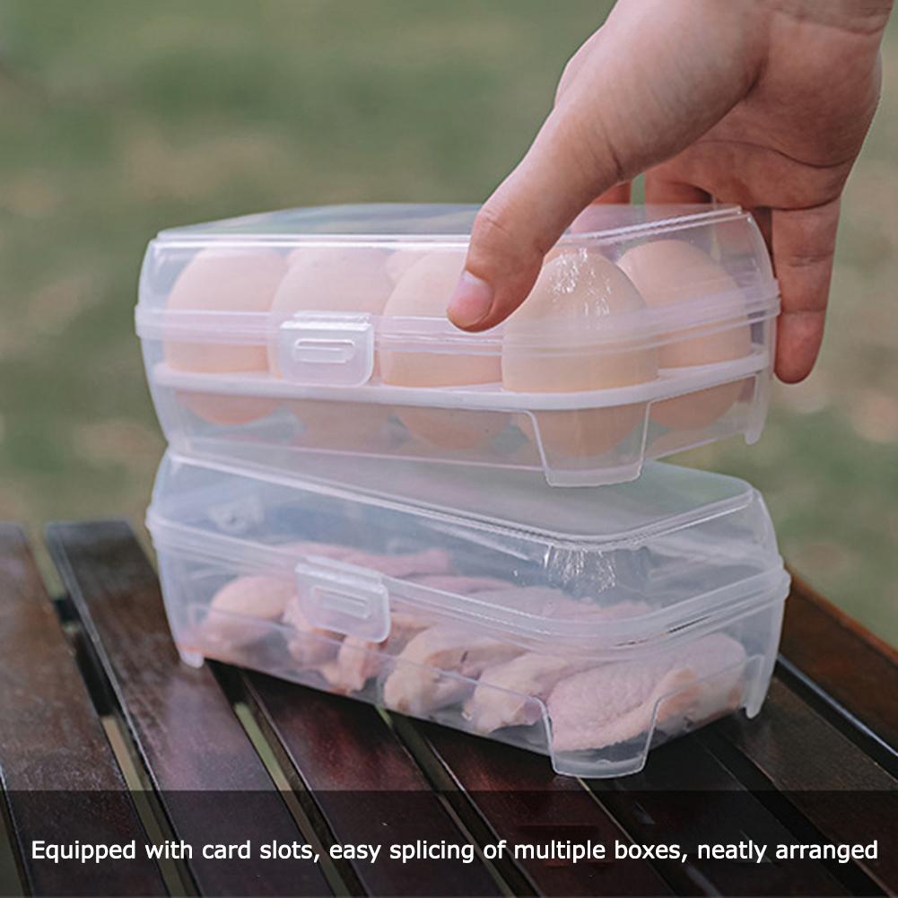 Portable 3/4/8 Grid Egg Storage Box Shockproof Plastic Egg Holder Container for Outdoor Camping Eggs Box Kitchen Organizer Case