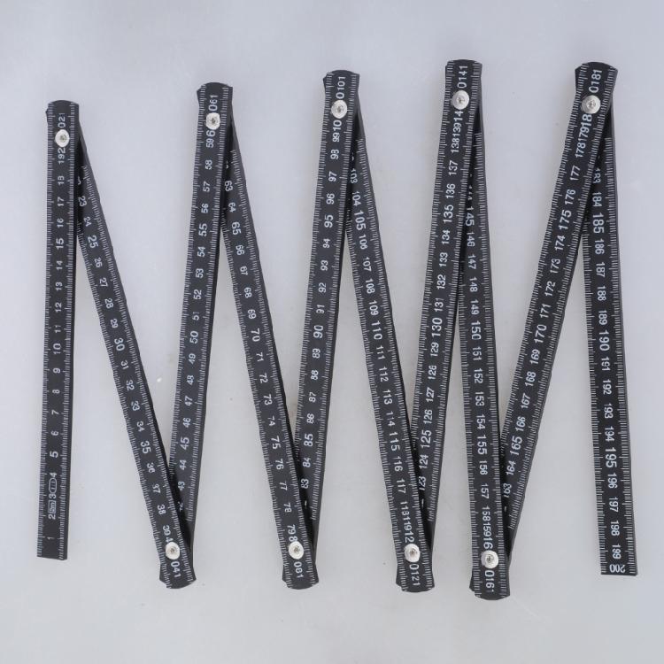 Portable 2m Folding Ruler Measurement Device With Metal Rivets Suitable For Indoor And Outdoor Measurement Needs