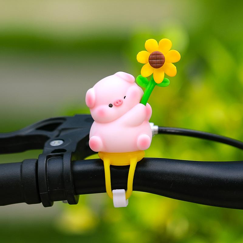 New Dudu Windmill Park Creative Strap-style Cute Windmill Figurine Electric Battery-powered Electric Scooter Bicycle Decoration Item