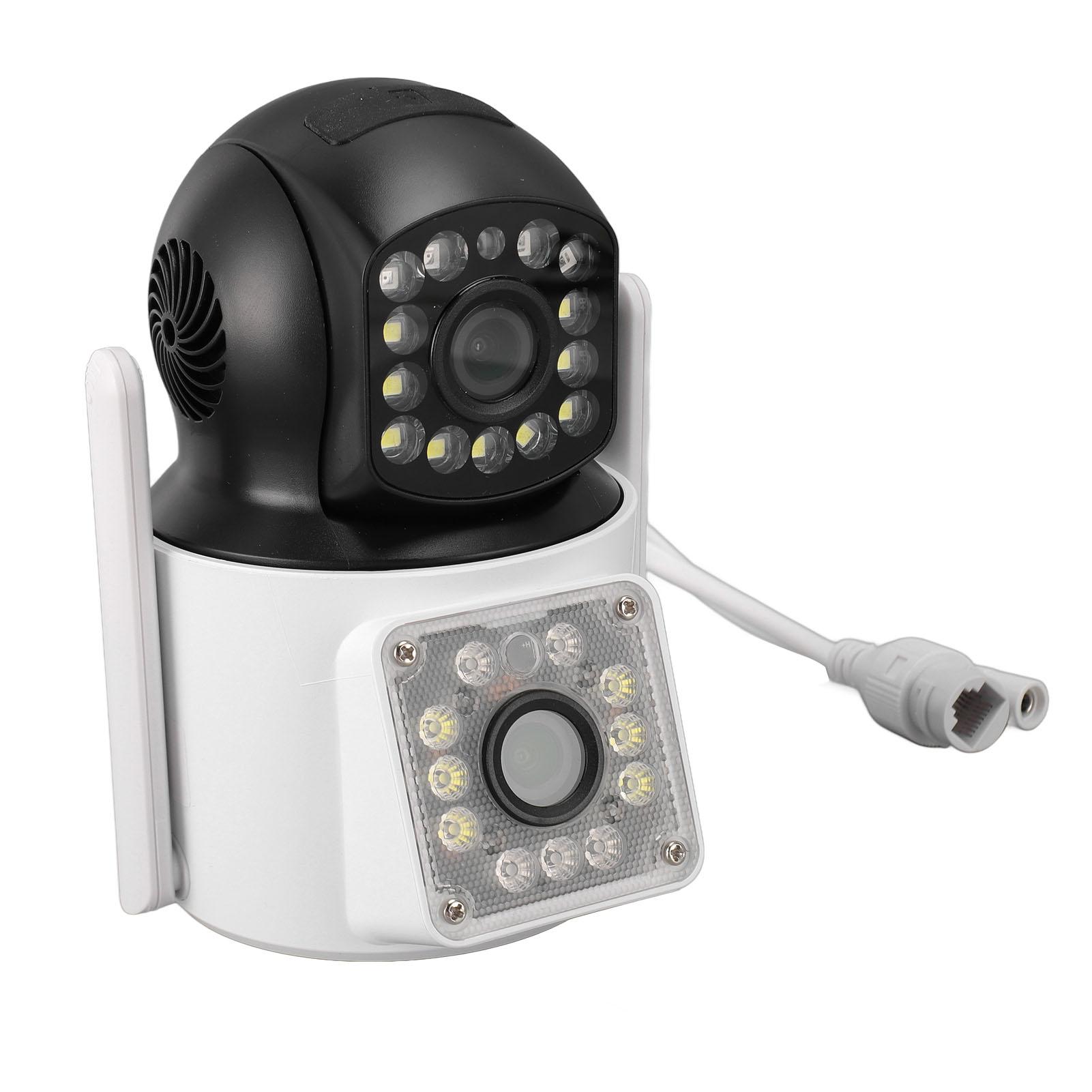 

1080P Dual Lens Security Camera 360 Degree PTZ 2.4G WiFi Wireless Color Night Vision 2 Way Talk UK Plug