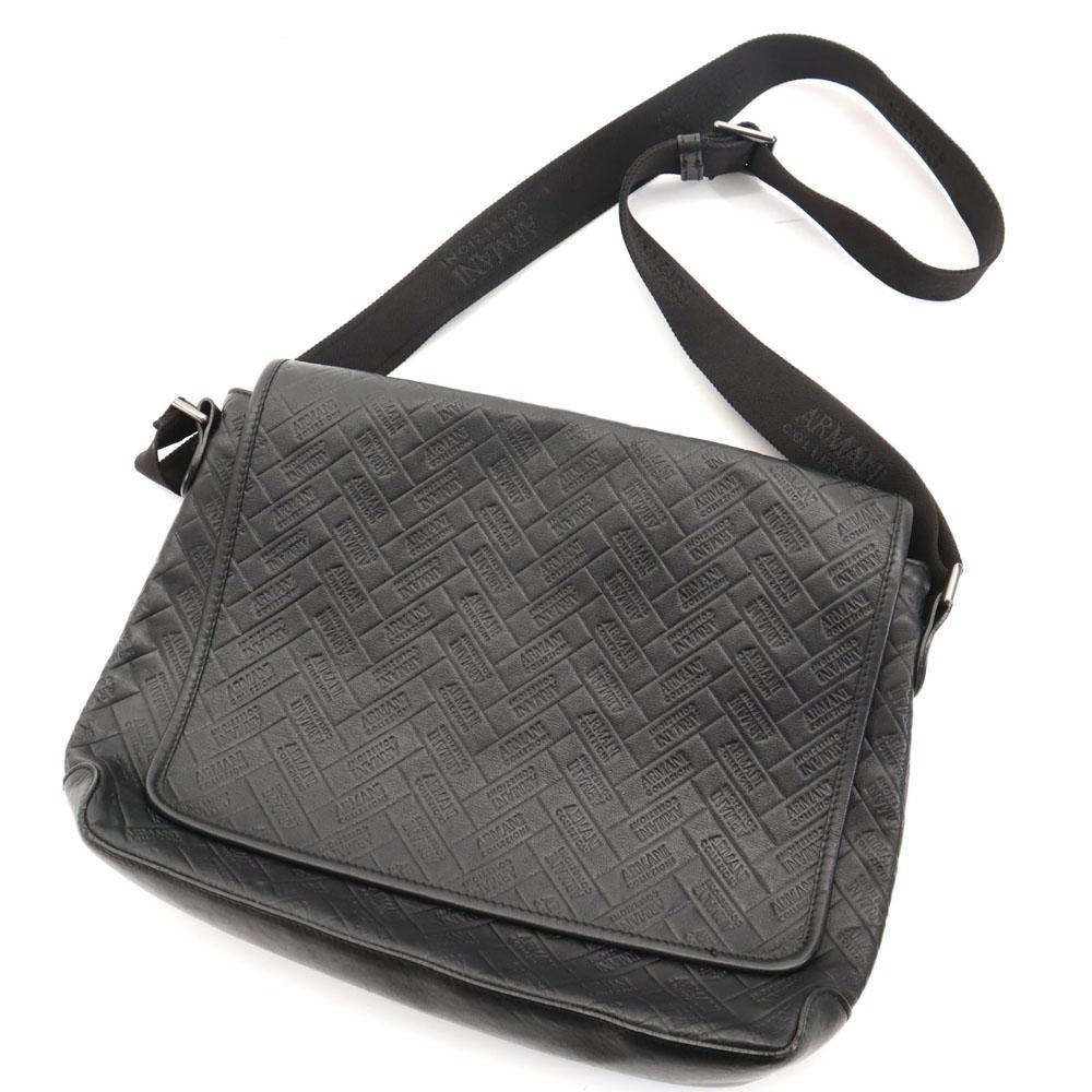 ARMANI COLLEZIONI made in Italy Logo overall pattern Shoulder Bag Men's Used