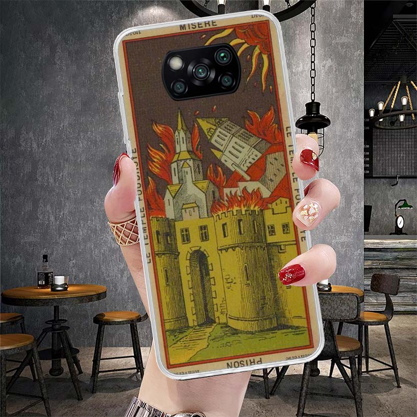 Tarot Cards Reading Art Soft Phone Case For Xiaomi Redmi 15C 15 13C 13 Poco X5 X6 X7 F7 Ultra M7 12C 12 10 10C 9C 9A 9T 9 Fundas