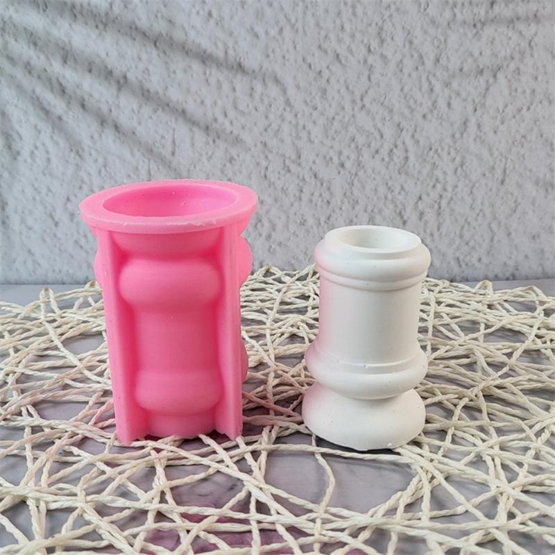 Lange Stangen Kerzenhalter Silikonformen Handgemachte Kerzenständerformen Gussformen Bastelbedarf für Tischdekorationen