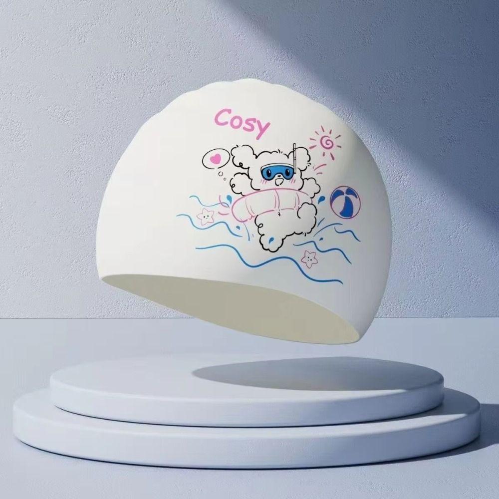 Comfortable Swimming Caps No Tightening Cat Swim Caps Water Sports Silicone Swim Caps Women Girls