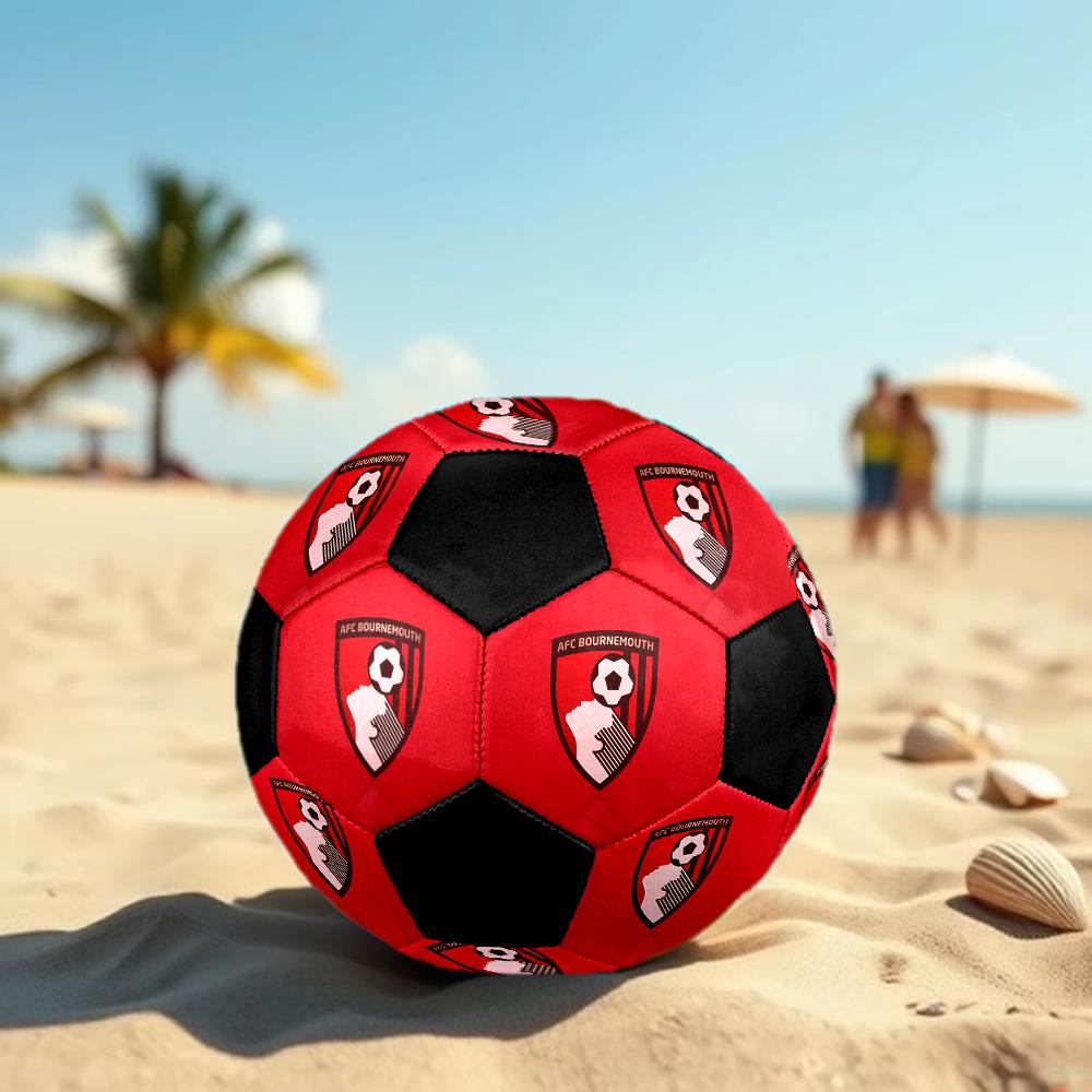 SIZE 5 AFC Bournemouth Soccer Ball Colorful All Ages Machine Stitched PVC Competition Ready Durable High-Bounce