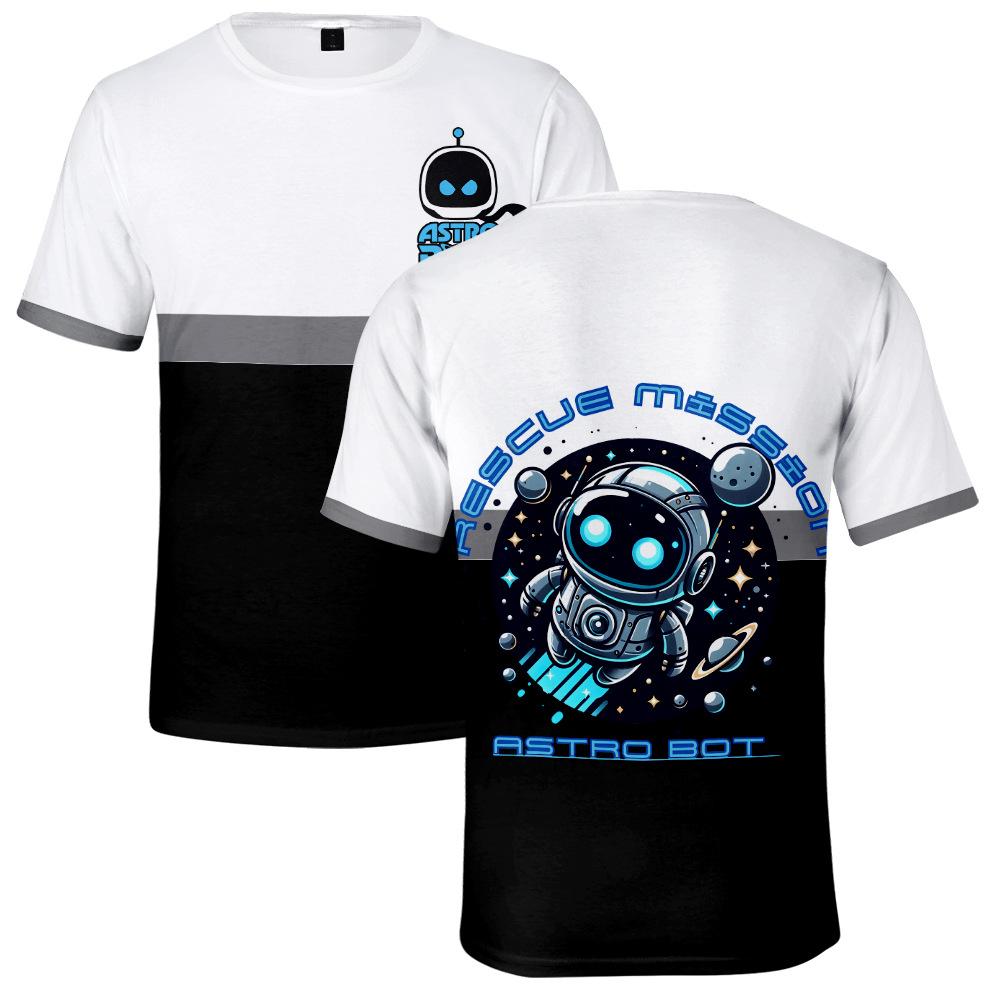 

Смішна аніме-футболка Astro Bot Класна жіноча чоловіча футболка з круглим вирізом Повсякденна унісекс вулична модна футболка Camisetas Ropa Hombre XXXL сірий