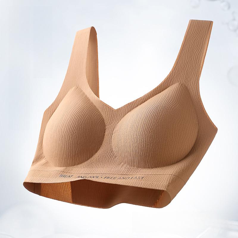 Seamless Gathering Bra Women's Underwear Women's Comfort Sports Beautiful Back No Steel Ring Collection Accessory Vest One-piece Bra